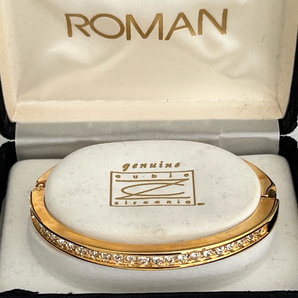 ROMAN VINTAGE OVAL CLEAR CUBIC ZIRCONIA BRACELET